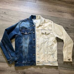 Fashion Nova Blue Jean Two Tone Jacket Men 2XL